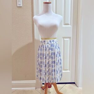 Anthropologie Harlyn Bathing Beauties Pleated Skirt